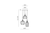 Suspension en verre GEA CLEOFE S/3