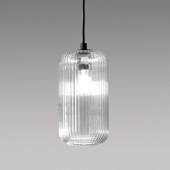 GEA LUCE RAIKA V/P – Suspension en verre cylindrique Ø 85 mm