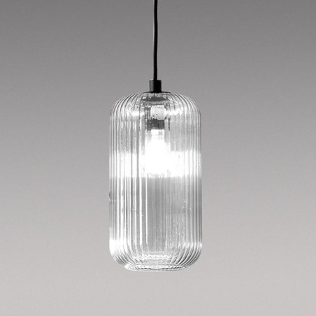 GEA LUCE RAIKA V/P – Suspension en verre cylindrique Ø 85 mm