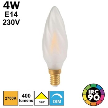 Ampoule flamme torsadée 4W E14 230V