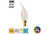 FLAMME coup de vent dépolie mat 4W E14 230V FLAMME coup de vent dépolie mat 4W E14 230V
