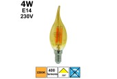 FLAMME coup de vent ambré 4W E14 230V