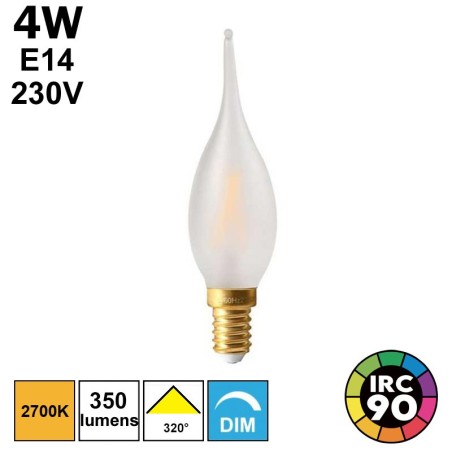 Ampoule flamme droite 4W E14 - équivalente ampoule Girard Sudron grand siècle
