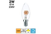 Ampoule flamme claire 2W E14 230V