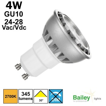 Ampoule LED 4W GU10 24V-28V | BAILEY 145032