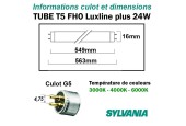 Tube fluo HR Luxline T5 FHO G5 24W 0.55m Tube fluo HR Luxline T5 FHO G5 24W 0.55m