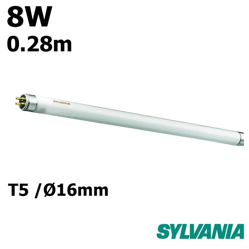Tube fluorescent miniature T5 8W Ø16mm 288mm - TUBE DURALAMP