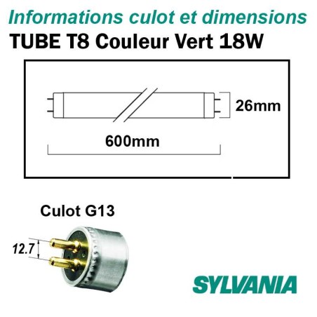TUBE VERT 18W FLUORESCENT 0.60m