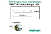 TUBE ROUGE 18W FLUORESCENT 0.60m TUBE ROUGE 18W FLUORESCENT 0.60m