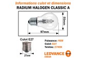 Ampoule Standard Eco halogene 46W E27 230V RADIUM