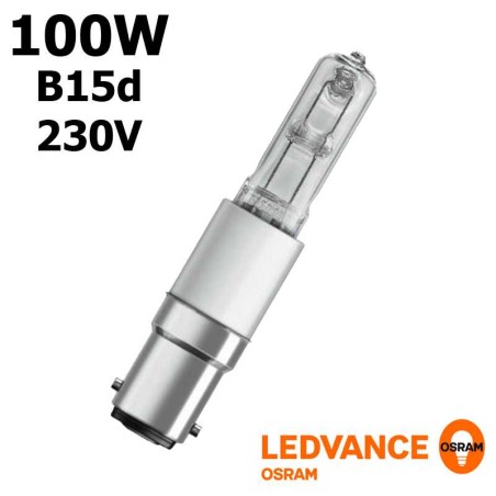 AMPOULE 100W B15d HALOGENE TUBULAIRE