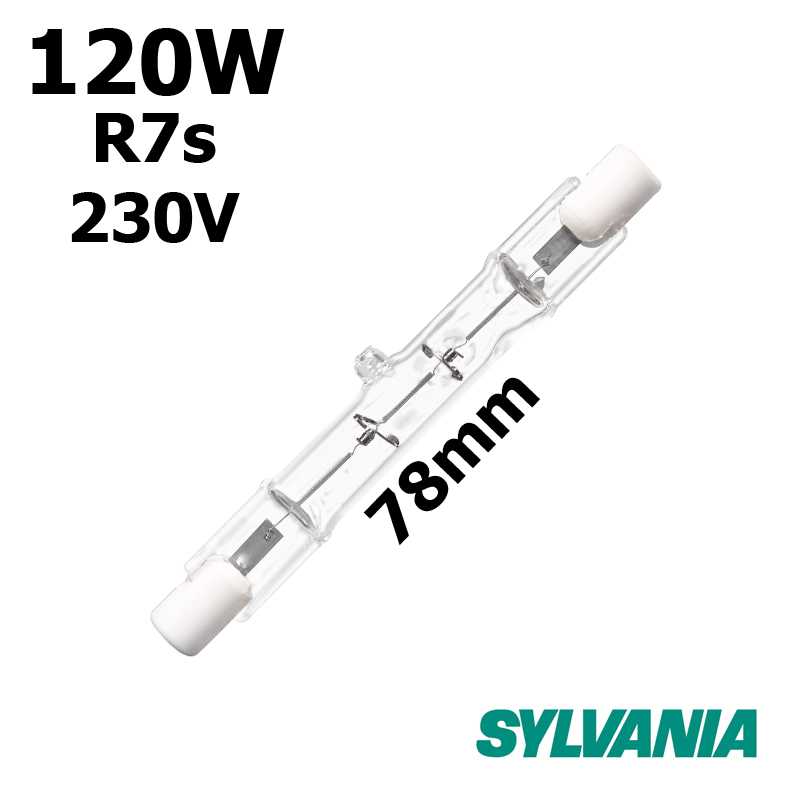 Lampe tubulaire SYLVANIA halogene R7s 120W 230V 78mm
