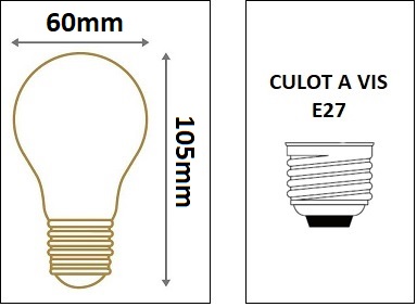 Ampoule LED E27 jaune anti-insecte BAILEY