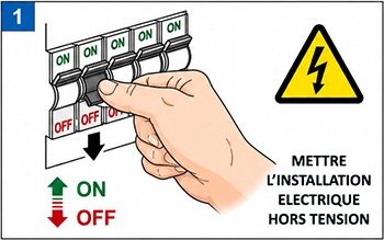 Mettre l'installation électrique hors tension