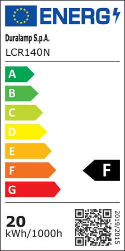 Classe énergétique tube LED circulaire DURALAMP LCR140N