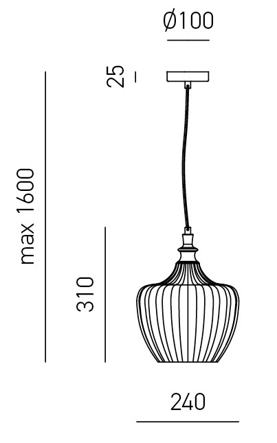 Dimensions suspension GEA LUCE Cleofe s10