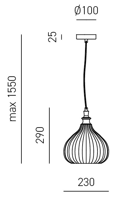 Dimensions suspension GEA LUCE Cleofe s11