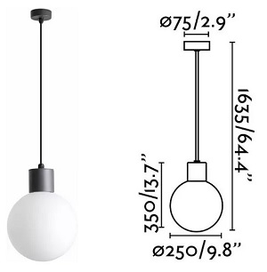 Dimensions suspension FARO MOON