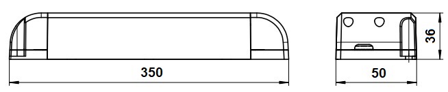 Driver Vossloh EDXe 1180/24.070 - Dimensions