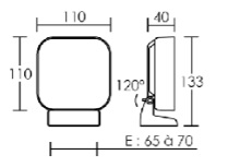 dimensions projecteur ARIC ZODIAK 2